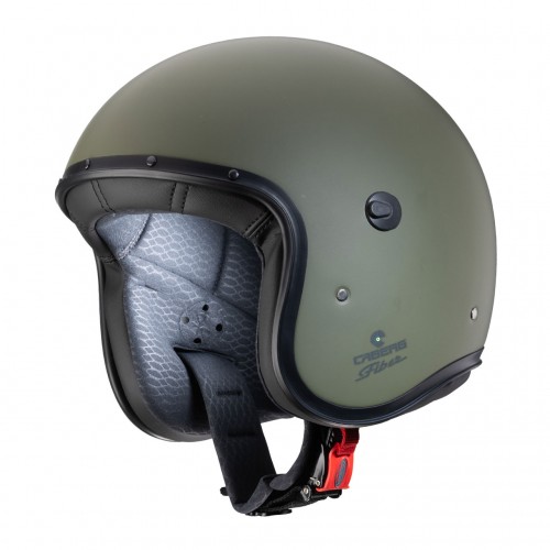 Casco Moto Jet Fibra Caberg Freeride Miglior Prezzo Matt Black White Matt Green