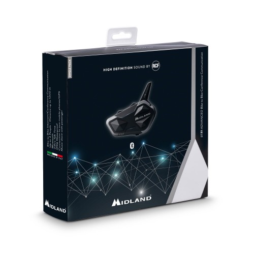 Interfono Moto Midland BTR1 Advanced Singolo RCF Speaker