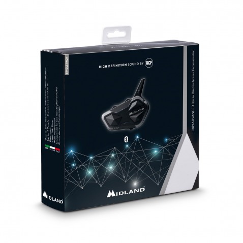 Interfono Moto Midland BTR1 Advanced Singolo RCF Speaker Interfono Moto Midland BTR1 Advanced Singolo RCF Speaker