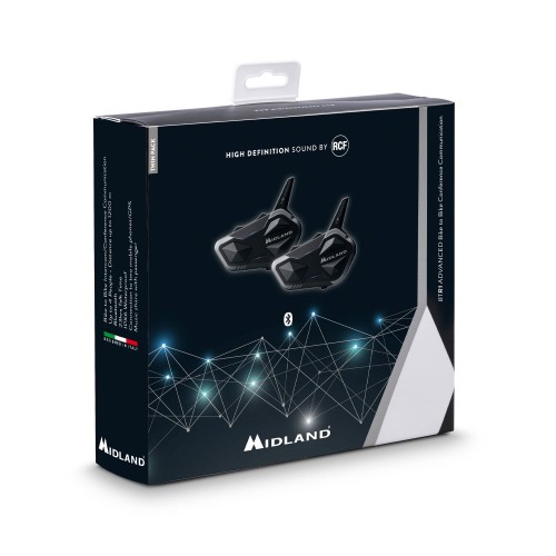 Interfono Moto Midland BTR1 Advanced Doppio RCF Speaker