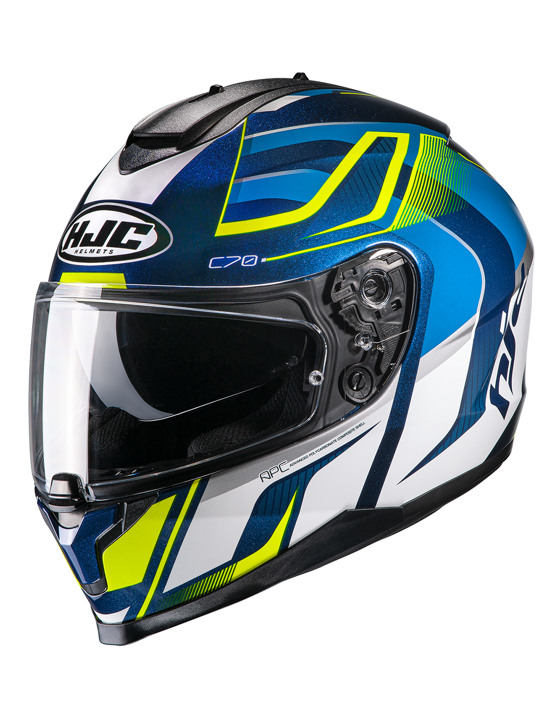 CASCO INTEGRALE MOTO uomo hjc c70 usato 3 volte tg.l doppia