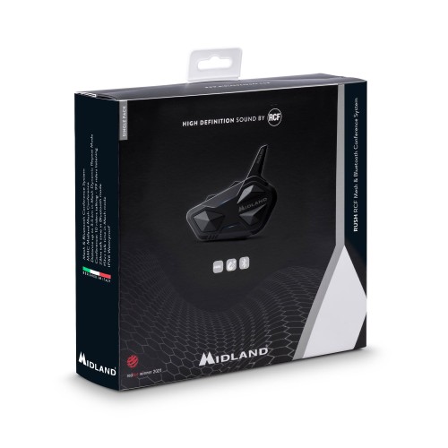 Interfono Moto Midland BT Rush RCF Singolo 2023