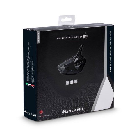 Interfono Moto Midland BT Rush RCF Singolo 2023 Interfono Moto Midland BT Rush RCF Singolo 2023