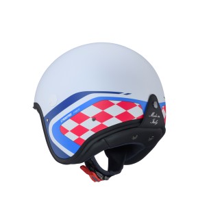 Casco Moto Jet Freeride X Daytona Bianco Opaco Blu 2