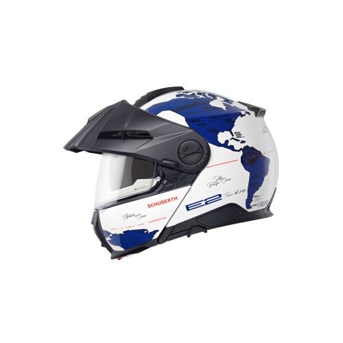 Casco Moto Modulare Schuberth E2 Atlas Blue Adventure