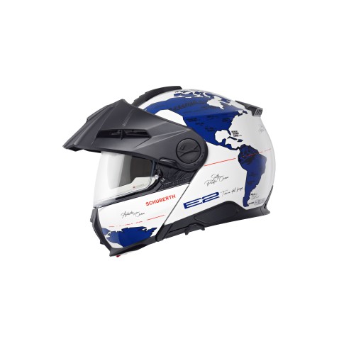 Casco Moto Modulare Schuberth E2 Atlas Blue Adventure Casco Moto Modulare Schuberth E2 Atlas Blue Adventure
