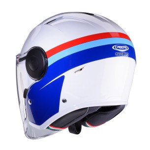 Casco Moto Jet Caberg Soho Zephyr Bianco Blu Rosso 2