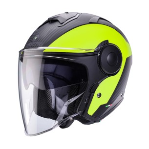 Casco Moto Jet Caberg Soho Milano Nero Opaco-Giallo Fluo