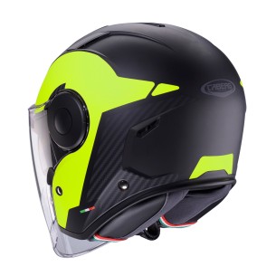 Casco Moto Jet Caberg Soho Milano Nero Opaco-Giallo Fluo 2