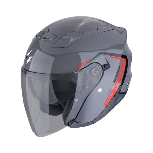 Casco Moto Jet Scorpion EXO-230 Cit-E Grigio-Rosso