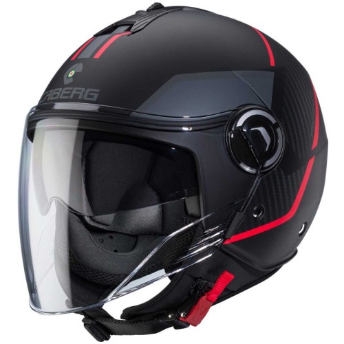 Casco Jet Caberg Riviera V4X Geo Matt Black-Red-Anthracite